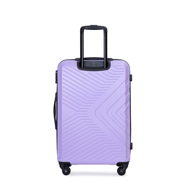 Light Purple Lightweight Suitcase Sets wHooks Spinner Wheels TSA